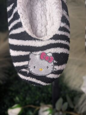 Hello Kitty Black & White Zebra Kids One-Piece Slipper